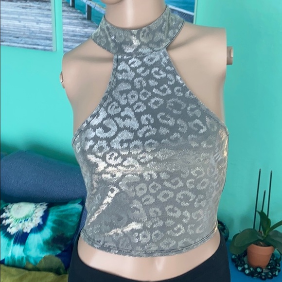 TopShop Metallic Cheetah Halter - Picture 2 of 16